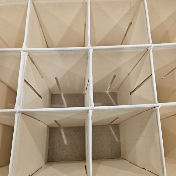 RARE LENOX SET 12 STEMWARE SAVER QUILTED ZIPPERED CRYSTAL GLASS GOBLET STORAGE - Picture 3 of 11